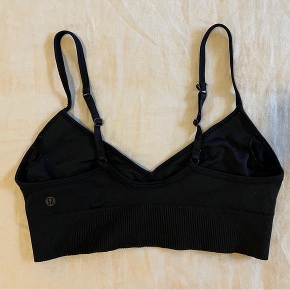 Lululemon Black Sports Bra, Size 6 - Picture 2 of 3